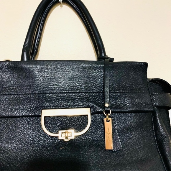 JASPER J CONRAN black leather sachets big bag women’s - Picture 2 of 11